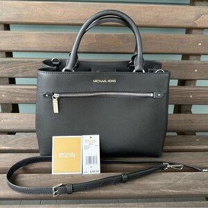 Michael Kors Black Hailee LG Satchel Bag
